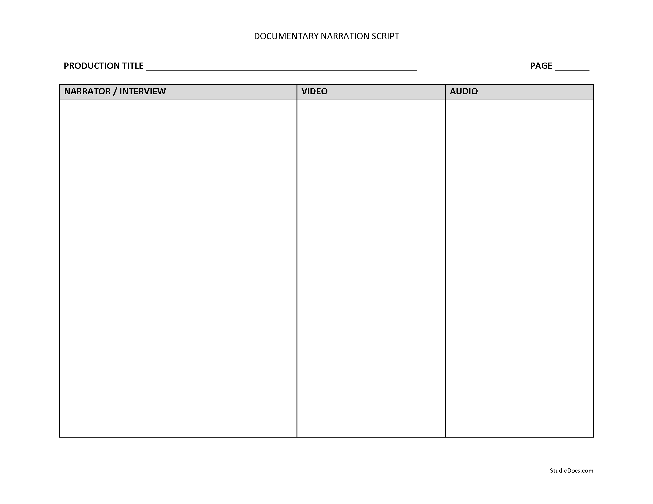 Production script